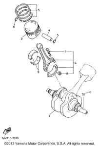 XV535H Коленчатый вал и Поршень