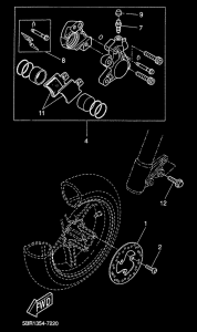 YQ50 Etrier de frein avant