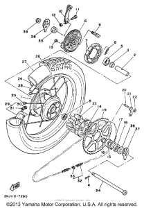 XT350T Переднее колесо