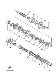 TZR125 Мост ведущий комплект