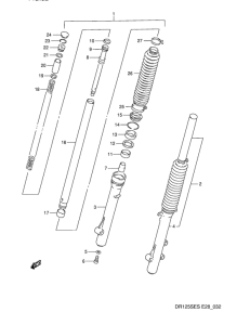 DR125 Передняя вилка