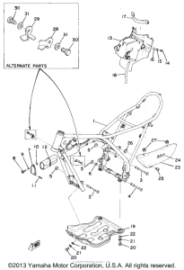 TY250C Frame - side cover