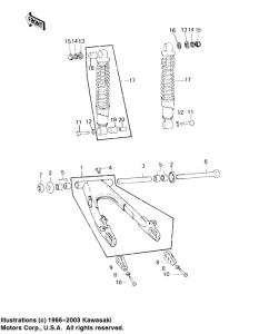 KZ750 LTD Swing arm / shock absorbers