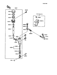 KMX200 Задний торм цилиндр