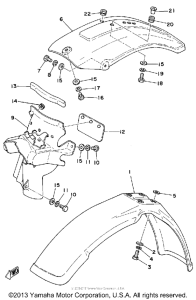 IT425G Front fender - rear fender