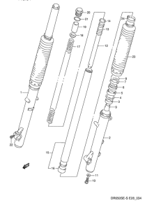 DR650 Вилка передней оси