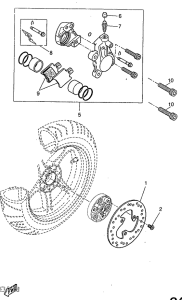 YQ50 Hinterrad-bremssatel