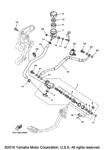 FZ09 Задний торм цилиндр