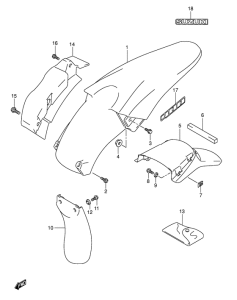 DR-Z400 Заднее крыло