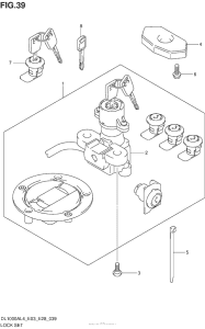 DL1000 (ABS) Lock Set (For Pannir Case) (Dl1000Al4 E03)