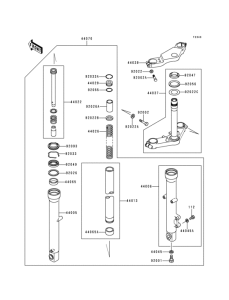 EX250 Передняя вилка