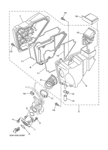 YBR125ESD Впускная система