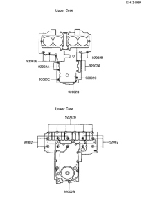 ZX600 Болты крепления картера