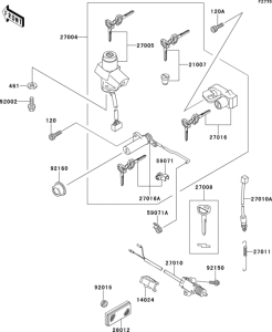 ZR1100 Замок зажигания