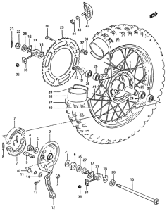RM500 Rear wheel complete assy