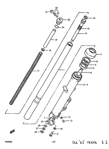 GS850 Вилка передней оси