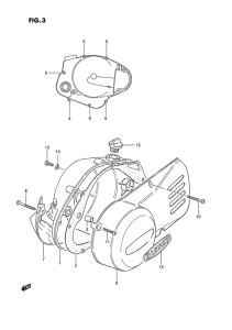 TS185 Crankcase cover ass`y  (v