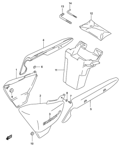GZ250 Обтекатель задний
