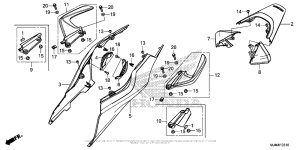 VFR800F Задний обтекатель