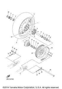 XVS1300CT Переднее колесо