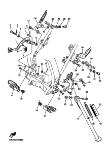 WR250X Stand & footrest