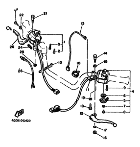 XJ550 Handle switch. lever