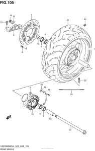 VZR1800BZ Переднее колесо