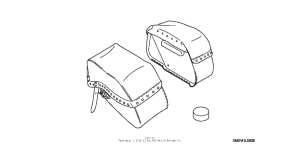 VTX1300C Leather saddlebags (18l) (studded)