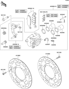 VN1700 Передний тормоз