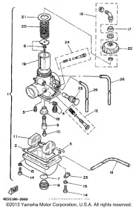 YZ80F1 Карбюратор