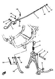 RD350LC Подножка