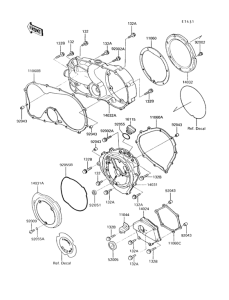 VN750 Крышки двигателя