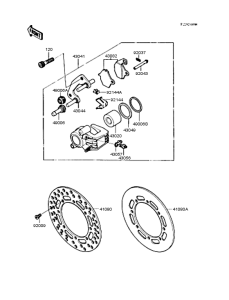 KX125 Передний тормоз