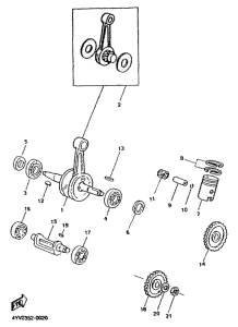 TZR50 Коленчатый вал и поршни
