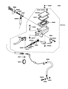 ZX1100 Цилиндр сцепления