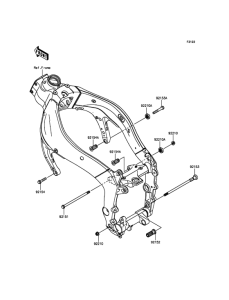 ZX600 Крепление двигателя