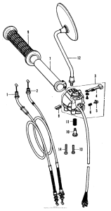 CB350 Right handle switch