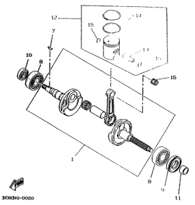 CW50 Коленвал и поршень