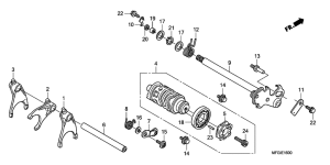 CB600F Вилка переключения передач