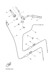 YQ50L Steering handle & cable