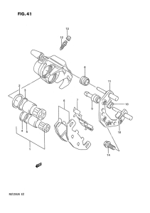 RG125 Передний суппорт