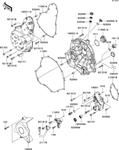 EX650 Крышки двигателя
