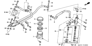 CBR1100XX Rr. brake master cylinder