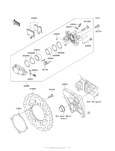 ZX1400 Задний тормоз