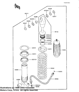KX125 Абсорбер удавный в сборе задний