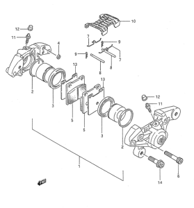 GSX1100 Задний суппортs