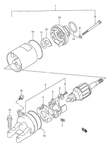 GSX-R600 Стартерный мотор