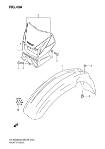 DR-Z400 Переднее крыло