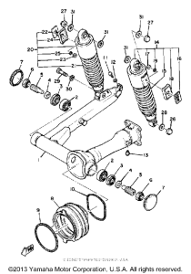 XS1100LH Rear arm-suspension