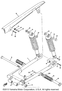 RD125B Rear arm rear cushion chain case